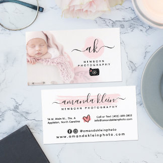 Cartão De Visita Foto personalizada de câmera fotográfica minimalis