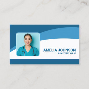 Cartão De Visita Foto Personalizada de Médico ou Enfermeira