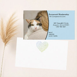 Cartão De Visita Foto Personalizada Do Pet Care Em Segundo Plano Br