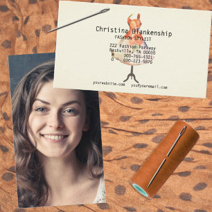 Cartão De Visita Foto personalizada do Stylist Mannequin Torso