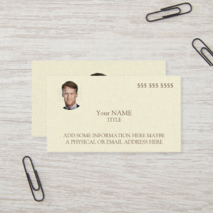 Cartão De Visita Foto personalizada elegante