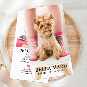 Cartão De Visita Foto personalizada Mídia social com fotografia mod