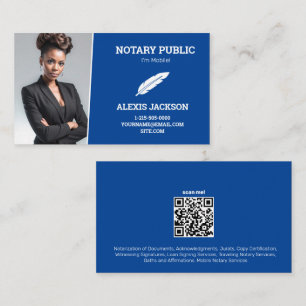 Cartão De Visita Foto personalizada pública notária