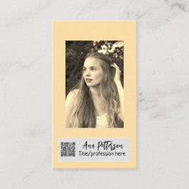 Cartão De Visita foto profissional QR website email social moderno