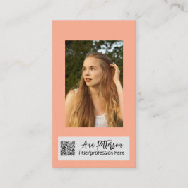 Cartão De Visita foto profissional QR website email social moderno