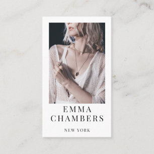 Cartão De Visita Foto profissional simples e minimalista moderna