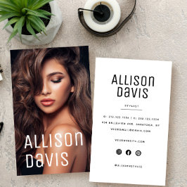 Cartão De Visita Foto profissional simples e minimalista moderna