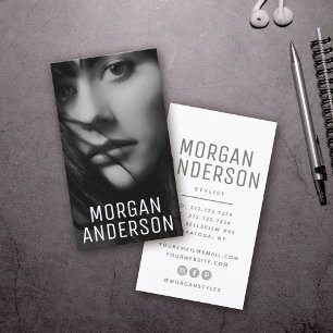 Cartão De Visita Foto profissional simples minimalista moderna