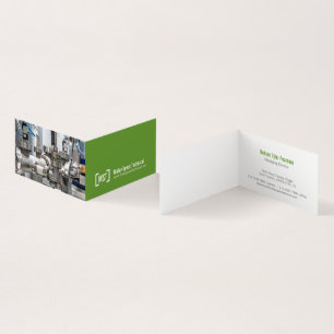 Cartão De Visita Foto profissional verde & do branco dois