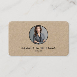 Cartão De Visita Foto QR personalizada simples ou logotipo Kraft co