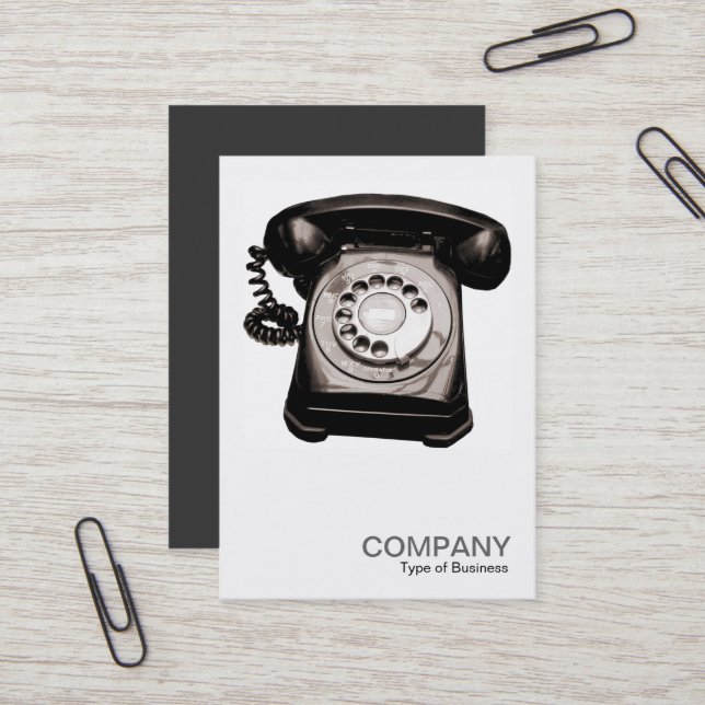 Cartão De Visita Foto quadrada 0123 - telefone velho II (Frente/Verso In Situ)