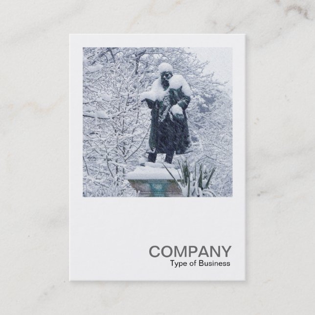 Cartão De Visita Foto quadrada 0278 - Snow in The Park (Frente)