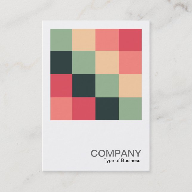 Cartão De Visita Foto quadrada 0532 - Color Squares 015 (Frente)