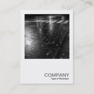 Cartão De Visita Foto quadrada 0558 - Wet Autumn Road at Night