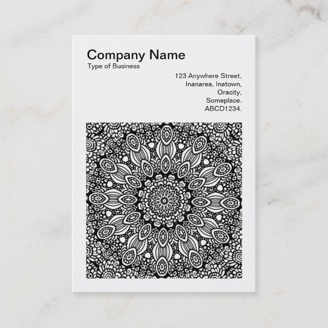 Cartão De Visita Foto quadrada (v3) - Caleidoscópio com Abstrato 08 (Frente)