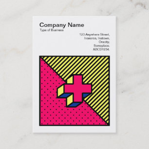 Cartão De Visita Foto Quadrada (v3) - Cruz de Estilo Neo-Memphis