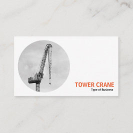 Cartão De Visita Foto redonda - Painel de torre B&W