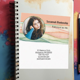 Cartão De Visita Foto redonda personalizada de segurança pessoal pr