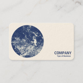 Cartão De Visita Foto redonda - Woodland Canopy 02 - Cianótipo