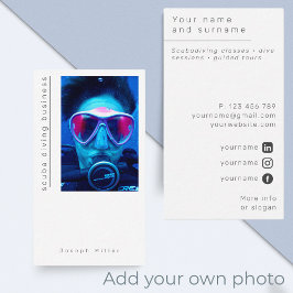 Cartão De Visita Foto scuba mergulho compra carro de negócios moder