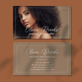 Cartão De Visita Foto: Taupe Brown Scrpit Freelance Fotógrafo