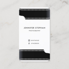 Cartão De Visita Fotografador FilmeRoll Foto única Preto e Branco