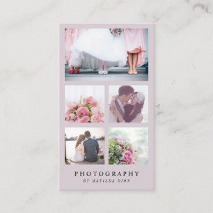 Cartão De Visita Fotografador moderno elegante de colagem fotográfi