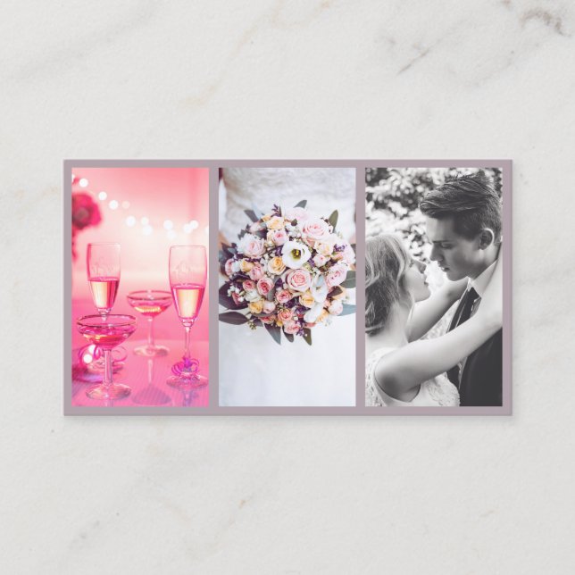 Cartão De Visita Fotografador moderno elegante de colagem fotográfi (Frente)