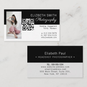 Cartão De Visita Fotografador personalizado moderno de tendências f