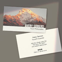 Cartão De Visita Fotografador viagem adicione uma fotografia