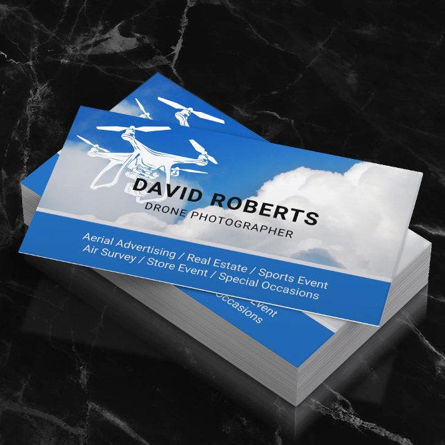 Cartão De Visita Fotografia Aérea de Drone (Criador carregado)