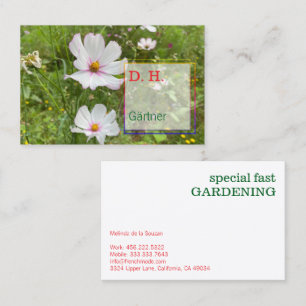 Cartão De Visita Fotografia Artística Fina de Jardinagem