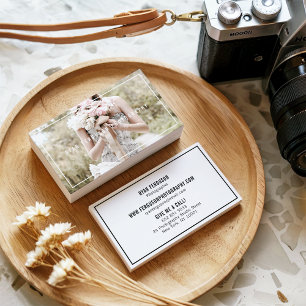 Cartão De Visita Fotografia branca-chic minimalista moderna