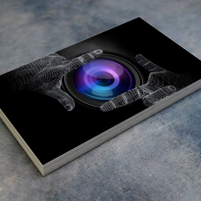 Cartão De Visita Fotografia com Fotografia de Mãos Profissionais (Criador carregado)