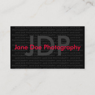 CARTÃO DE VISITA FOTOGRAFIA DA GAMA DE JANE