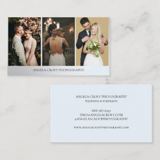 Cartão De Visita Fotografia de Casamento de Colagem do Coração 3 El