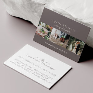 Cartão De Visita Fotografia de Casamento de Colagem do Coração 3 El