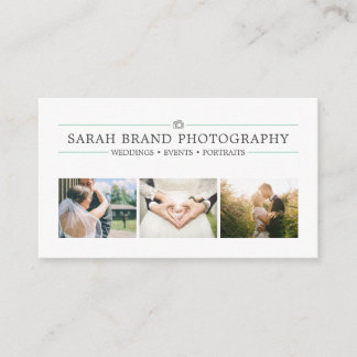 Cartão De Visita Fotografia de Casamento Elegante