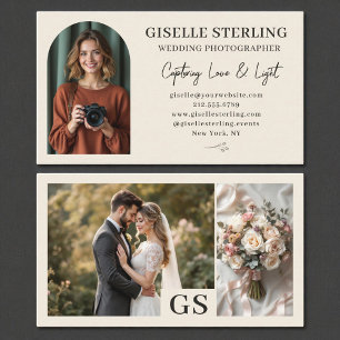 Cartão De Visita Fotografia de Casamento Elegante Moderno