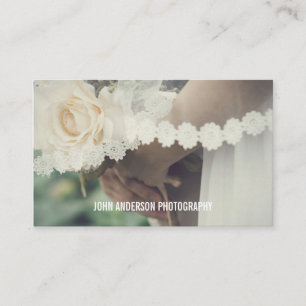 Cartão De Visita Fotografia de Casamento Mínimo