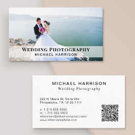 Cartão De Visita Fotografia de Código QR do Fotógrafo de Casamento 