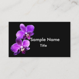 Cartão De Visita fotografia de flores de orquídeas roxas elegantes