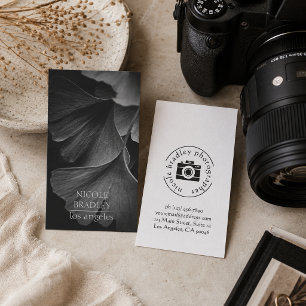 Cartão De Visita Fotografia de Natureza Morta Preto e Branco Empres