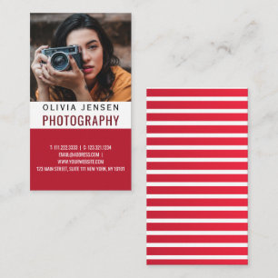 Cartão De Visita Fotografia de Script de Caligrafia Minimalista Mod