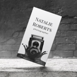 Cartão De Visita Fotografia de tela inicial criativa da câmera fot