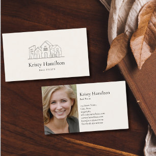 Cartão De Visita fotografia de um simples chic real house