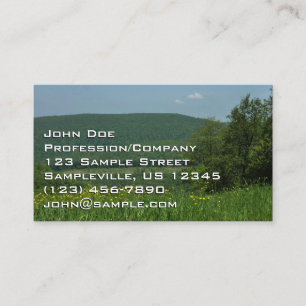 Cartão De Visita Fotografia de Verão de Laurel Highlands Pensilvâni