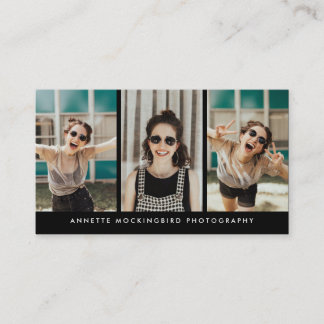 Cartão De Visita Fotografia em preto