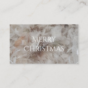 Cartão De Visita Fotografia Engraçada em Penas de Comforter