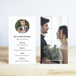 Cartão De Visita Fotografia: Foto Mínima Simples Moderna